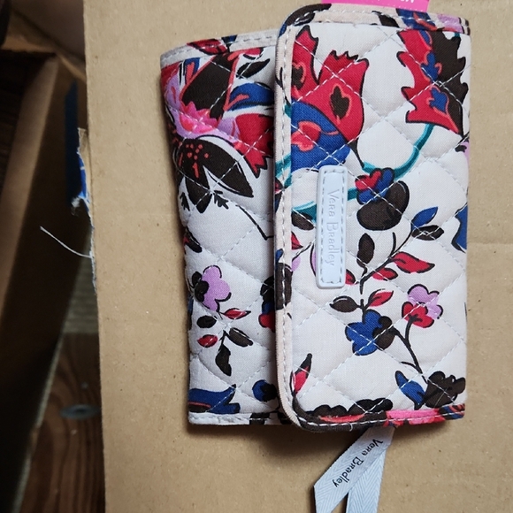 Vera Bradley Other - Vera Bradley Quilted Floral Wallet in Red and Blue